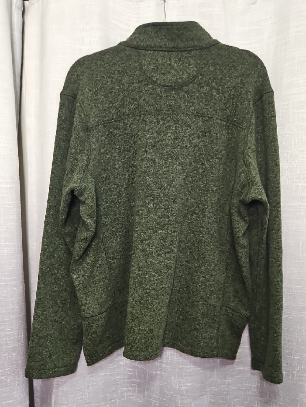 Woolrich Men's Forest Green Quarter-Zip Knit Pullover - Picture 2 of 8